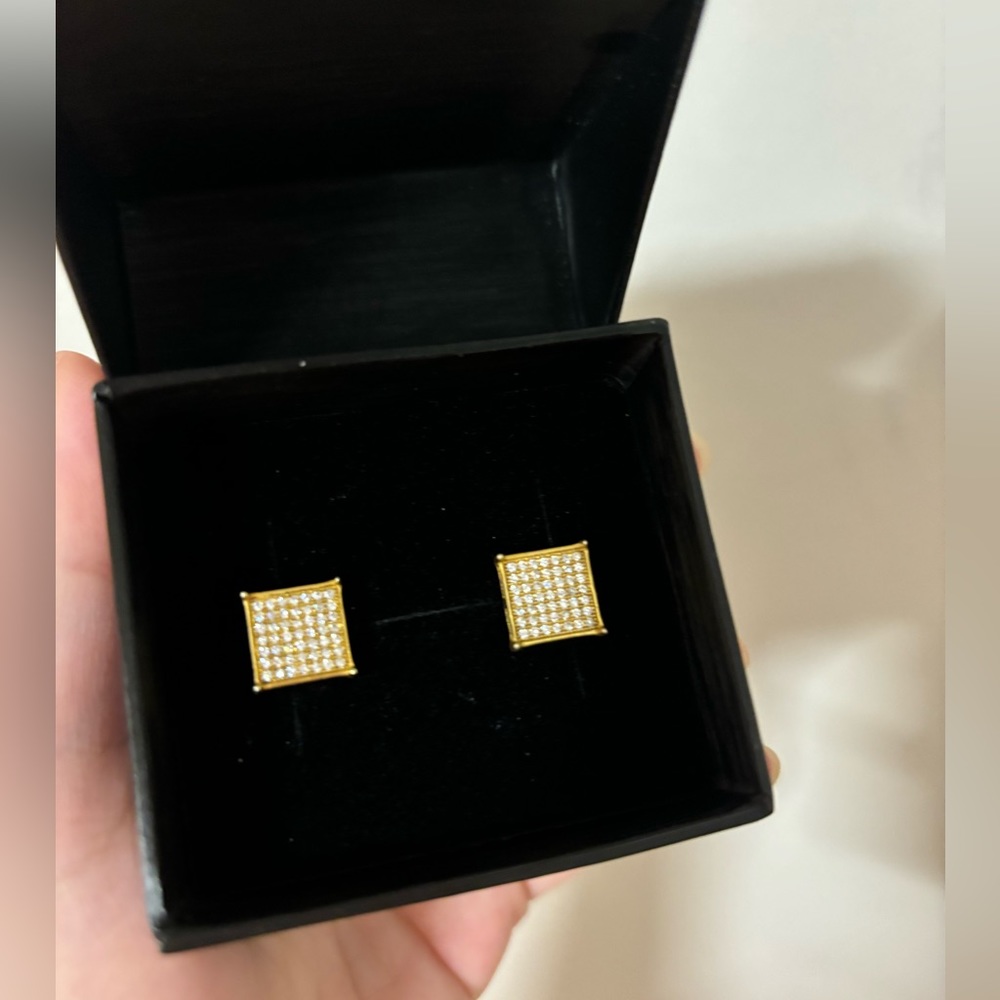 Sterling silver gold plated earrings